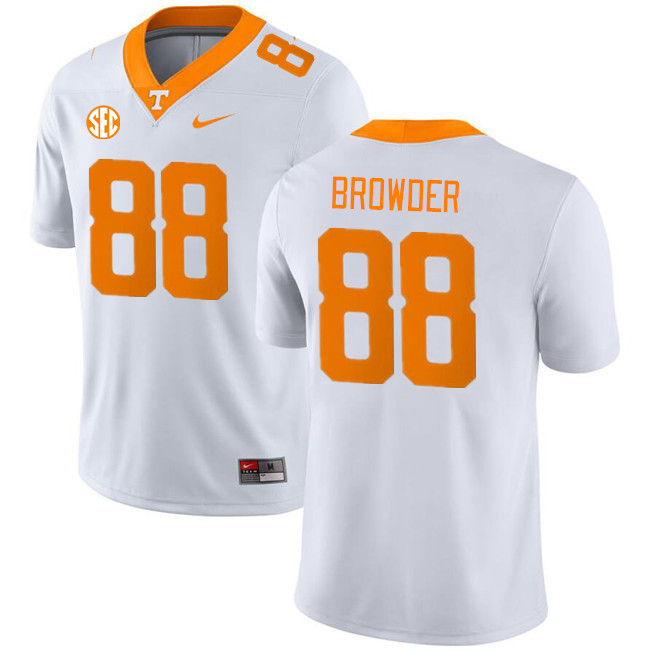 Men #88 Charlie Browder Tennessee Volunteers College Football Jerseys Stitched Sale-White - Click Image to Close